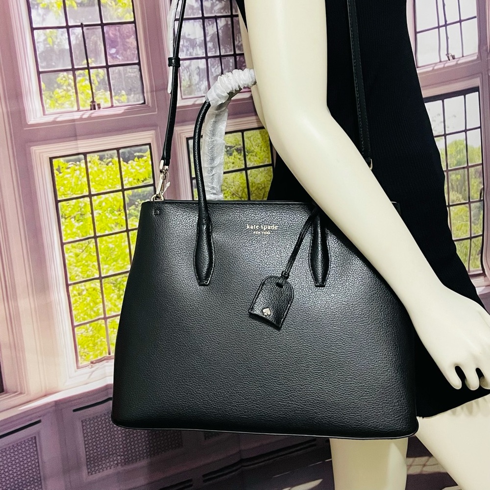 NWT Kate Spade Eva medium black handbag Satchel - Picture 13 of 14